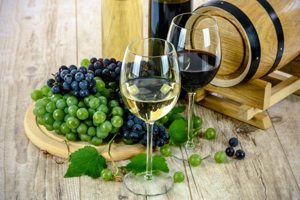 Wein und Speisen